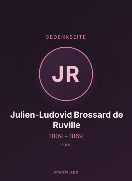 Gedenkportrait von Julien-Ludovic‏ Brossard de Ruville