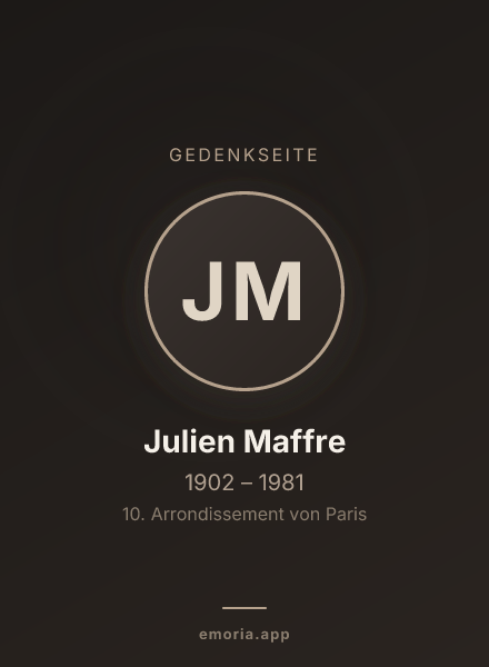 Gedenkportrait von Julien Maffre