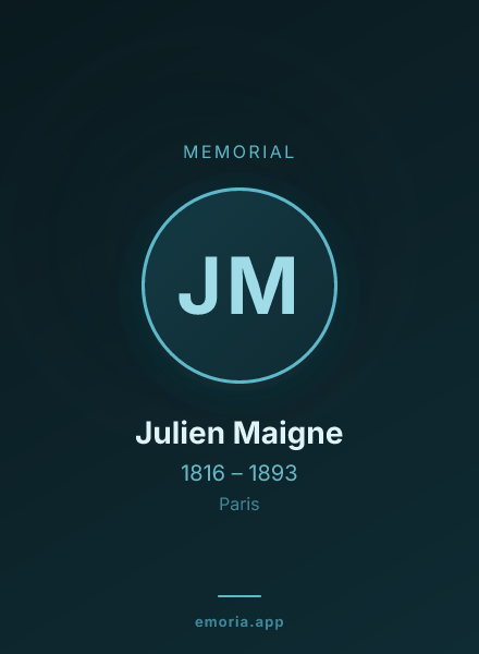 Memorial portrait of Julien Maigne