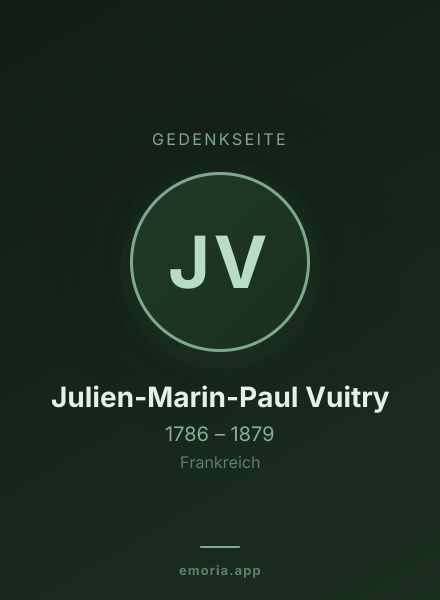 Gedenkportrait von Julien-Marin-Paul Vuitry