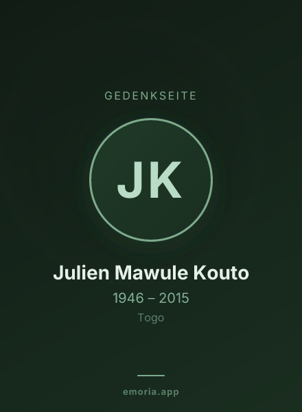 Gedenkportrait von Julien Mawule Kouto
