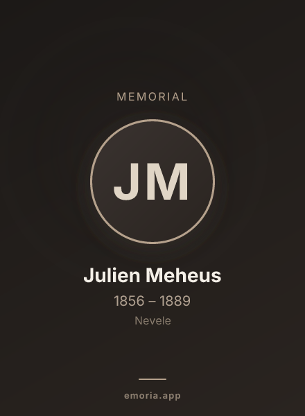 Memorial portrait of Julien Meheus