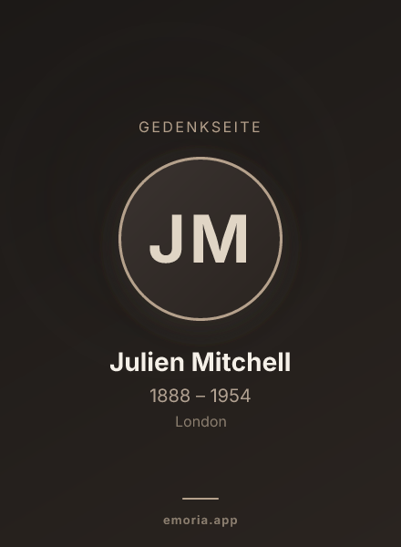 Gedenkportrait von Julien Mitchell