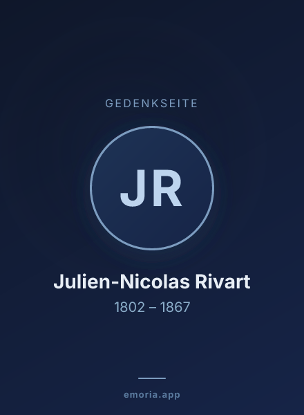 Gedenkportrait von Julien-Nicolas Rivart