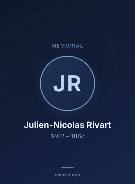 Memorial portrait of Julien-Nicolas Rivart