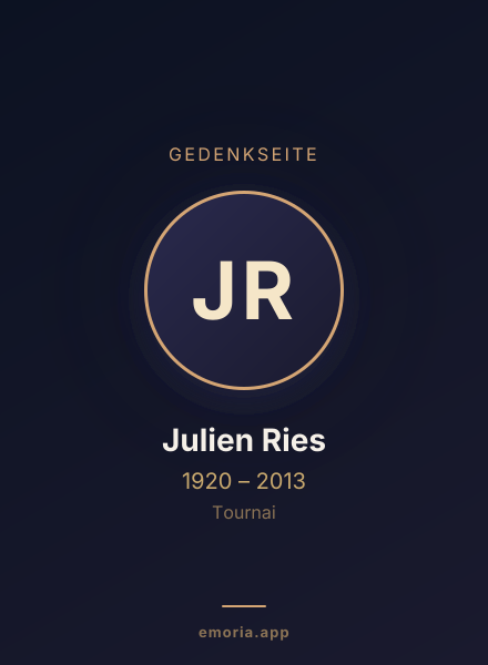 Gedenkportrait von Julien Ries