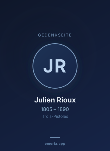 Gedenkportrait von Julien Rioux