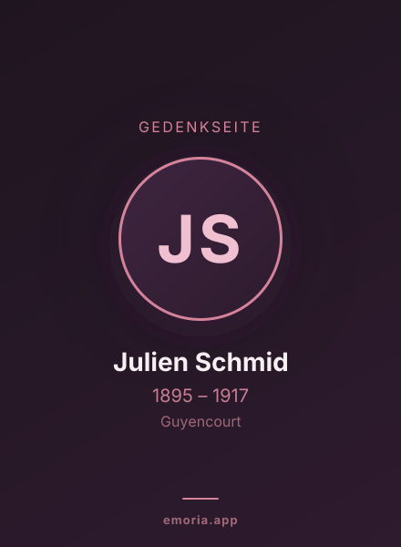 Gedenkportrait von Julien Schmid
