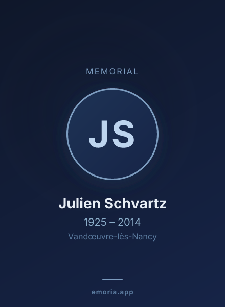 Memorial portrait of Julien Schvartz