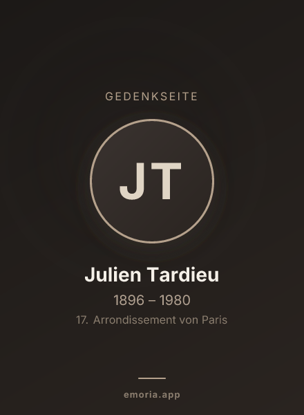 Gedenkportrait von Julien Tardieu