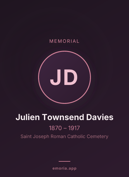 Memorial portrait of Julien Townsend Davies