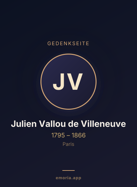 Gedenkportrait von Julien Vallou de Villeneuve