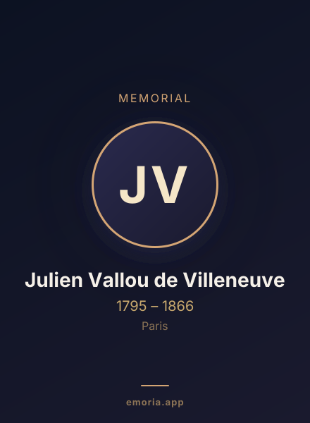 Memorial portrait of Julien Vallou de Villeneuve