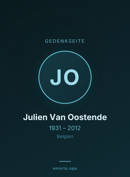 Gedenkportrait von Julien Van Oostende