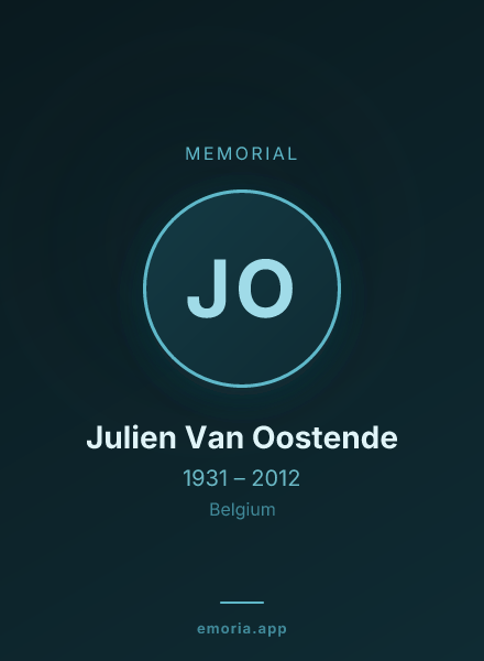 Memorial portrait of Julien Van Oostende