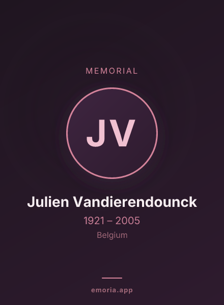 Memorial portrait of Julien Vandierendounck