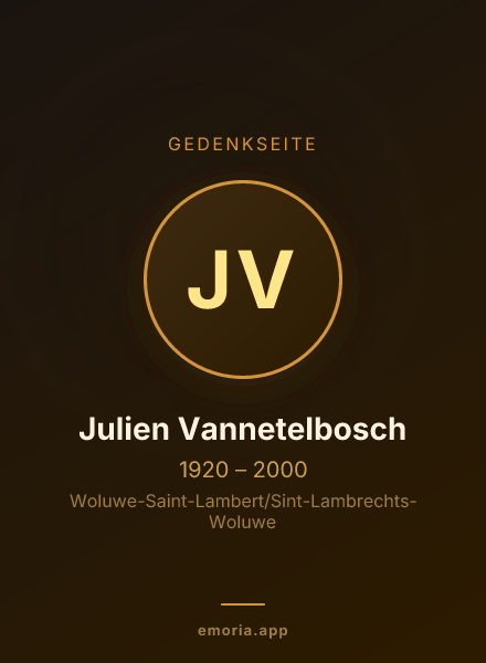 Gedenkportrait von Julien Vannetelbosch