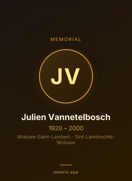Memorial portrait of Julien Vannetelbosch