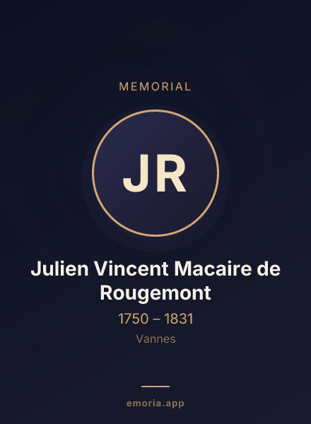 Memorial portrait of Julien Vincent Macaire de Rougemont