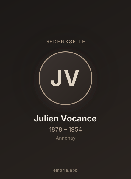 Gedenkportrait von Julien Vocance