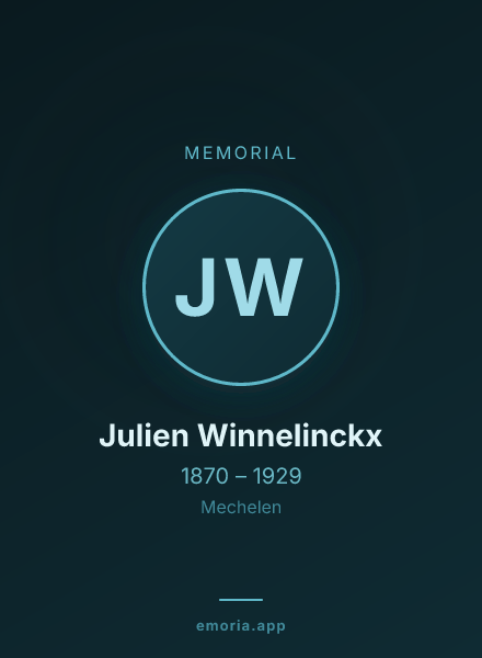 Memorial portrait of Julien Winnelinckx