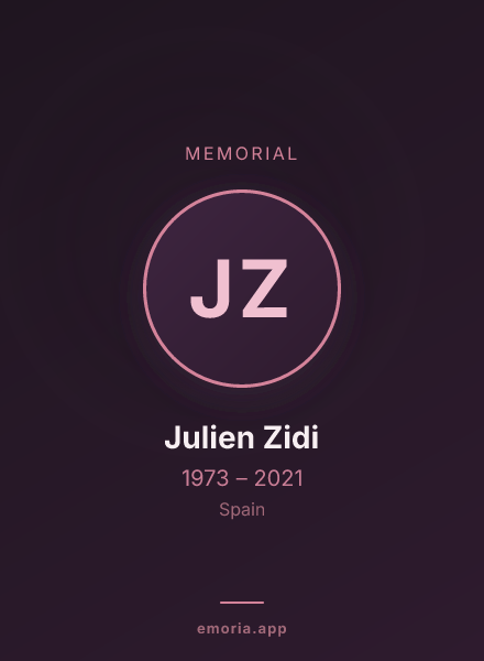 Memorial portrait of Julien Zidi