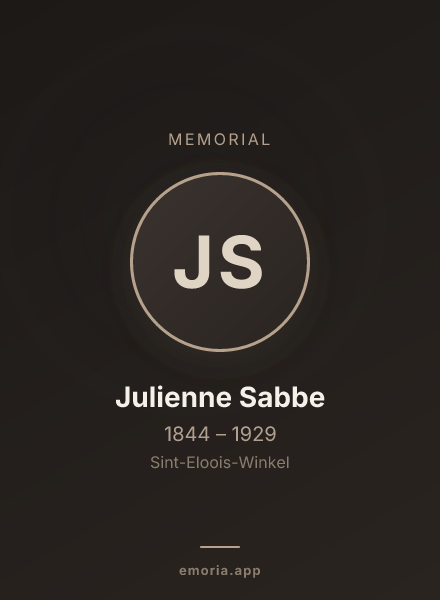 Memorial portrait of Julienne Sabbe