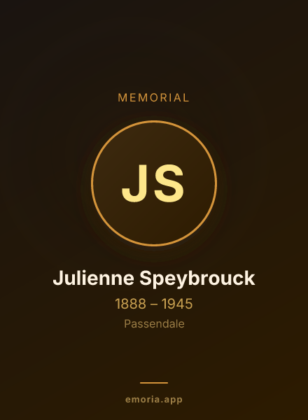 Memorial portrait of Julienne Speybrouck