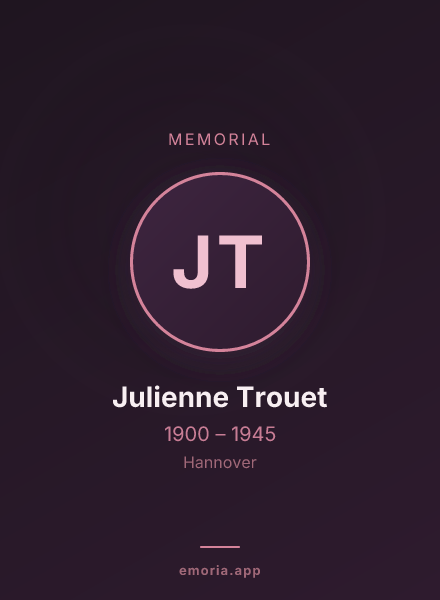 Memorial portrait of Julienne Trouet