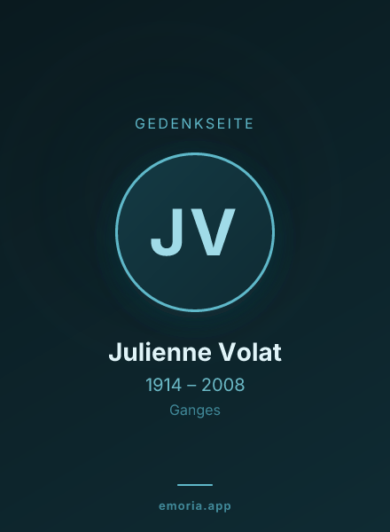Gedenkportrait von Julienne Volat