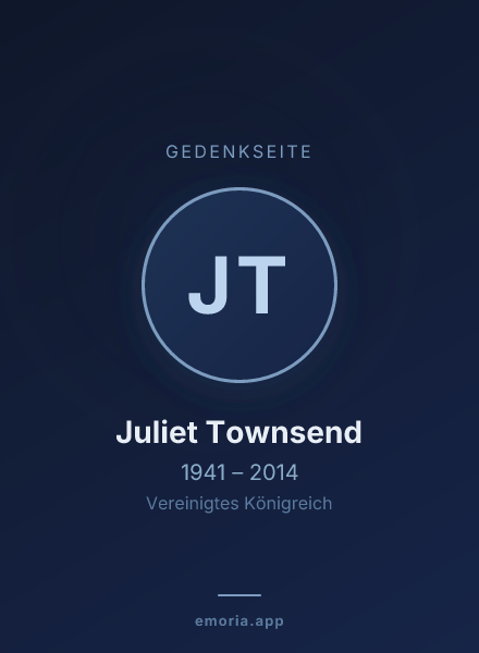 Gedenkportrait von Juliet Townsend