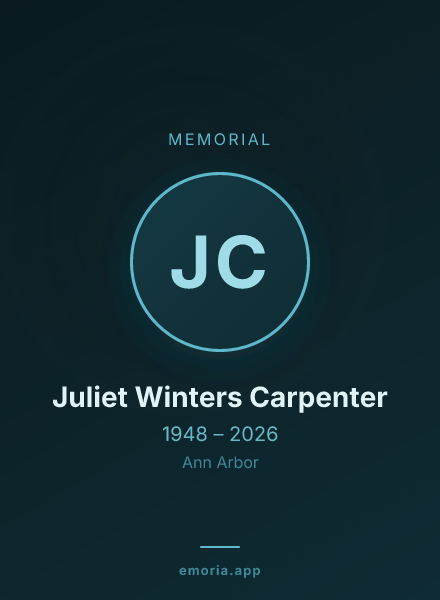 Memorial portrait of Juliet Winters Carpenter