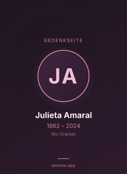 Gedenkportrait von Julieta Amaral