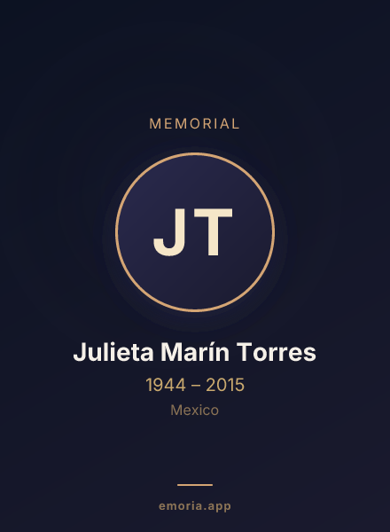 Memorial portrait of Julieta Marín Torres