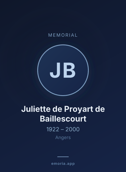 Memorial portrait of Juliette de Proyart de Baillescourt