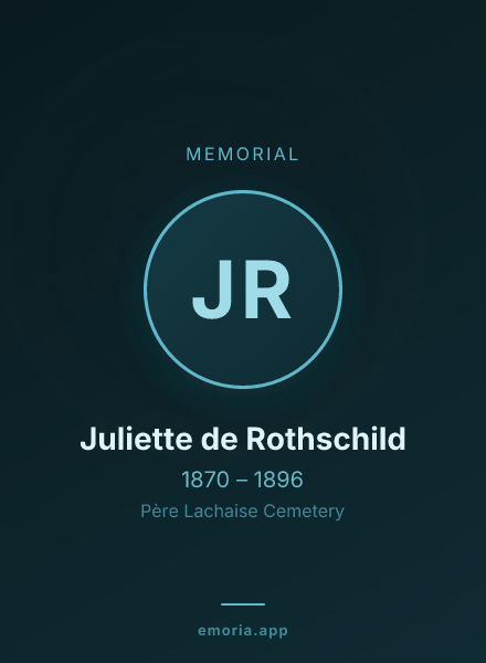 Memorial portrait of Juliette de Rothschild