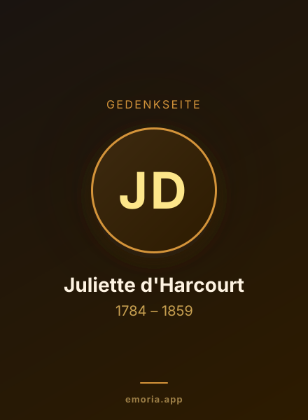 Gedenkportrait von Juliette d'Harcourt