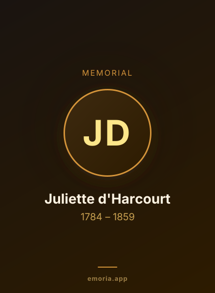 Memorial portrait of Juliette d'Harcourt