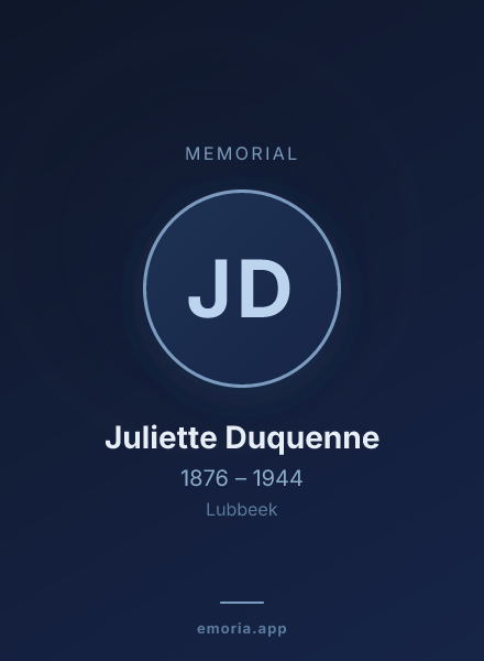 Memorial portrait of Juliette Duquenne