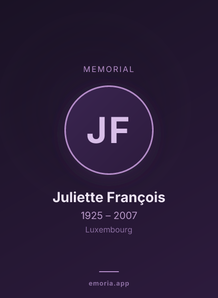 Memorial portrait of Juliette François