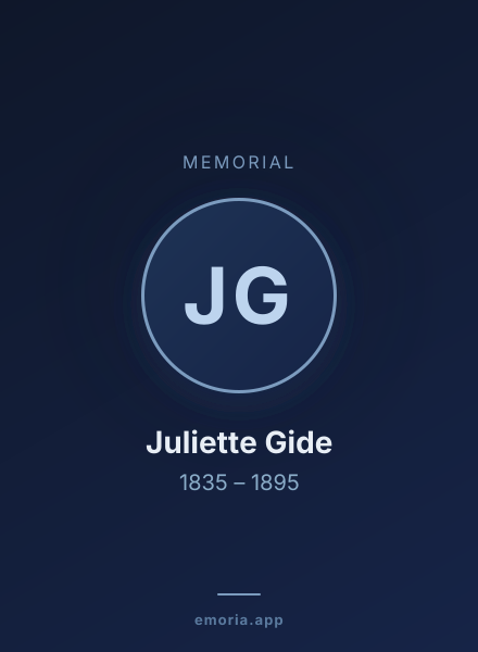 Memorial portrait of Juliette Gide