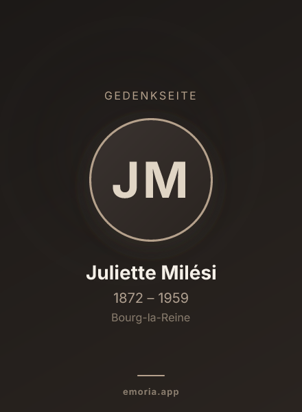 Gedenkportrait von Juliette Milési