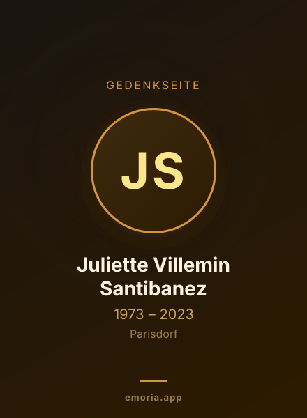 Gedenkportrait von Juliette Villemin Santibanez