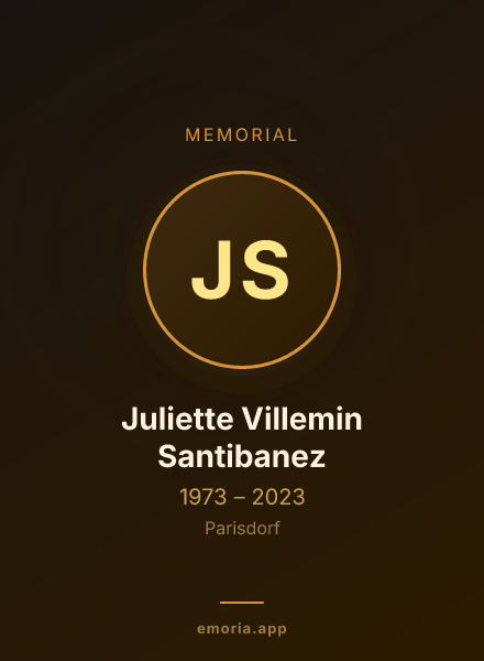 Memorial portrait of Juliette Villemin Santibanez