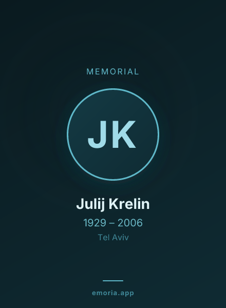 Memorial portrait of Julij Krelin