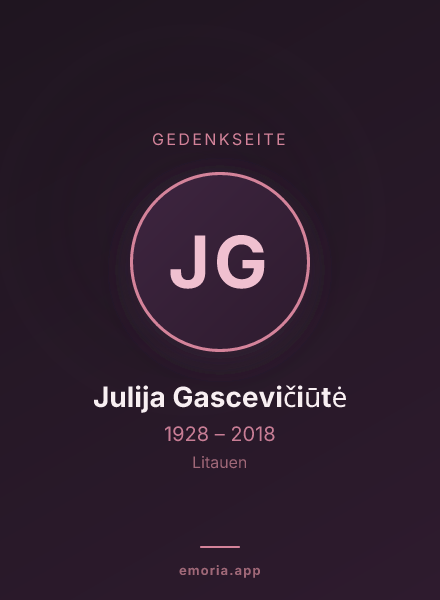 Gedenkportrait von Julija Gascevičiūtė