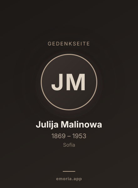 Gedenkportrait von Julija Malinowa