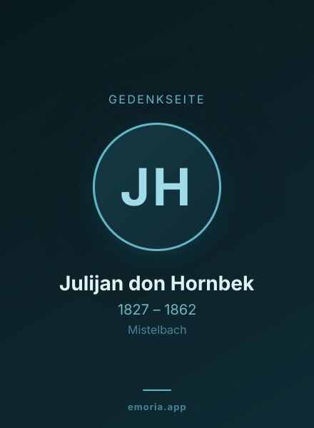 Gedenkportrait von Julijan don Hornbek