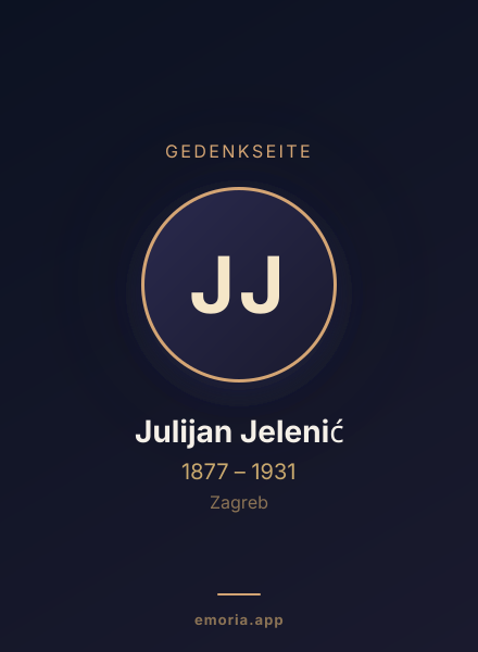 Gedenkportrait von Julijan Jelenić