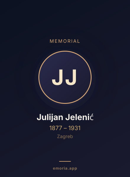 Memorial portrait of Julijan Jelenić